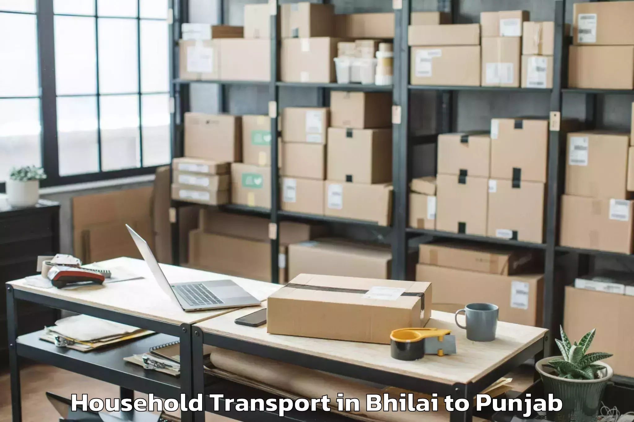 Trusted Bhilai to Pathankot Household Transport